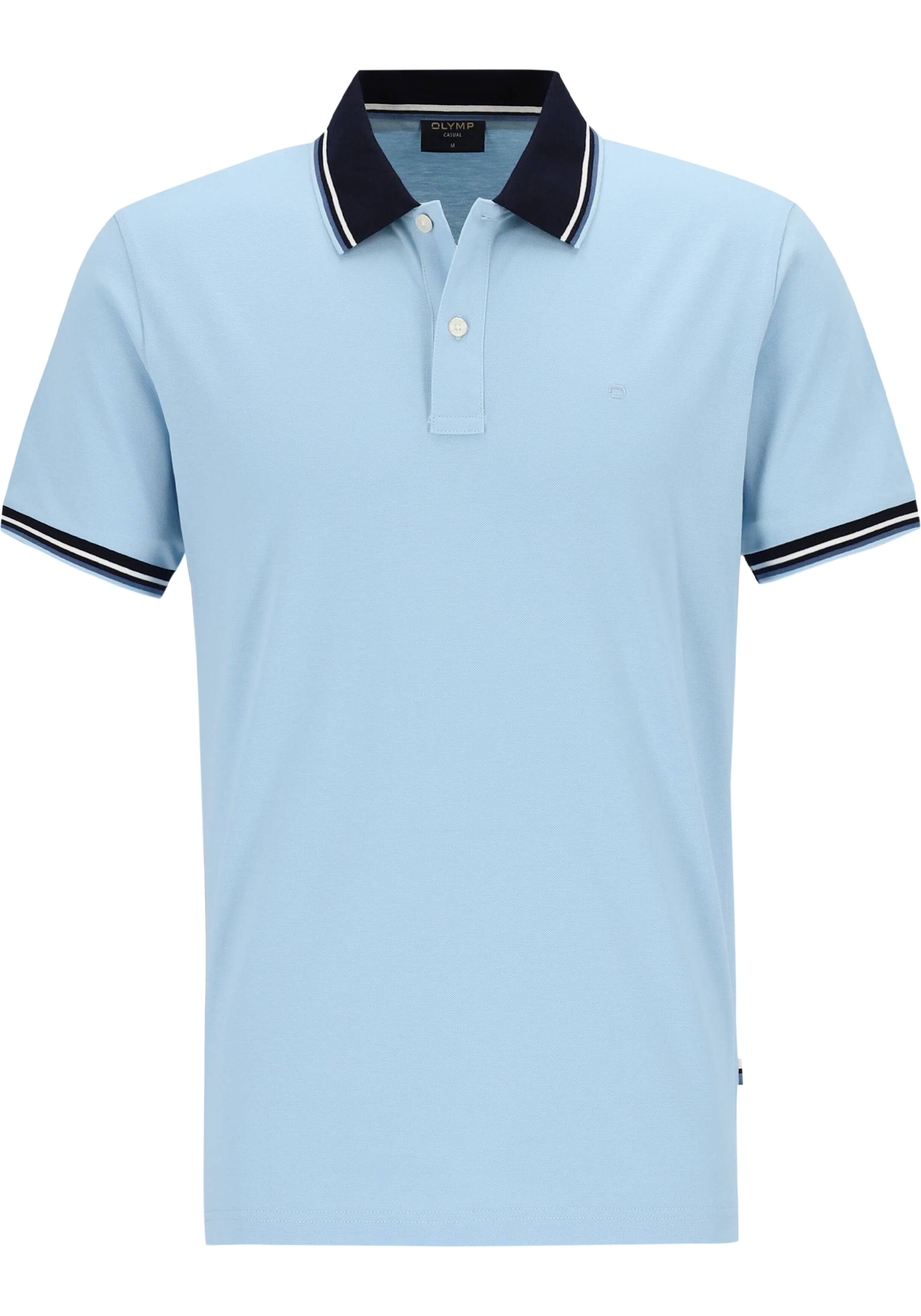 OLYMP Polo Casual, modern fit polo, lichtblauw